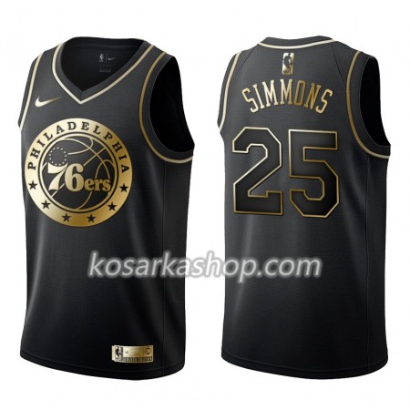 Dres Philadelphia 76ers Ben Simmons 25 Nike Crna Golden Edition Swingman
